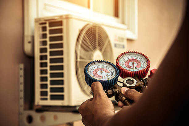 Professional Hvac technician working in Comanche, OK